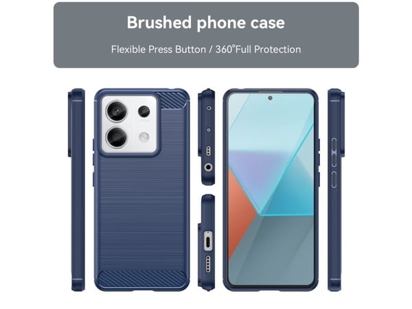 Hurtel Carbon kotelo Xiaomi Redmi Note 13 Pro:lle - sininen