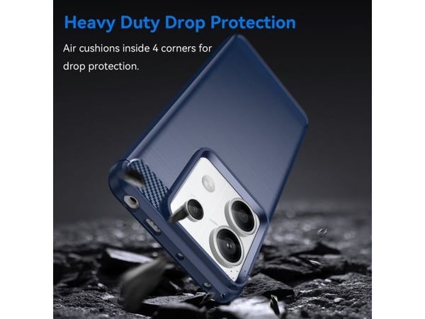 Hurtel Carbon kotelo Xiaomi Redmi Note 13 Pro:lle - sininen