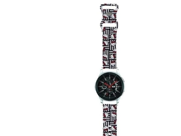 Sourcing Hello Kitty Universal Strap HKUWLSDISK silikonarmband Heads & Stripes svart/svart rem 22 mm