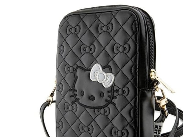 Hello Kitty håndveske HKPBPEKHBPK svart/svart quiltet sløyfe-rem