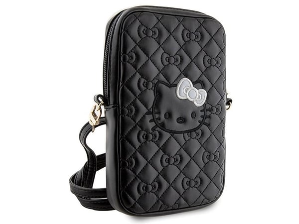 Hello Kitty håndveske HKPBPEKHBPK svart/svart quiltet sløyfe-rem