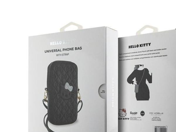 Hello Kitty håndveske HKPBPEKHBPK svart/svart quiltet sløyfe-rem
