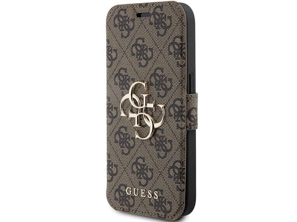 Guess 4G metallogoskalfodral till iPhone 15 Pro - brun