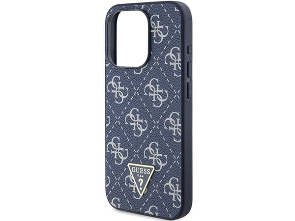 Guess 4G Triangle Metal Logo-skal för iPhone 15 Pro - blå