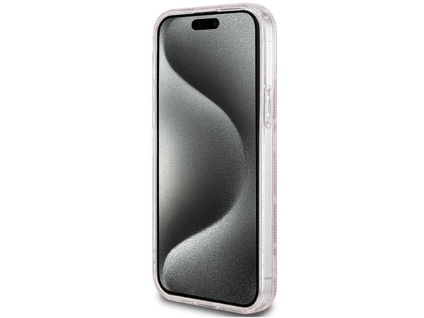 Guess Guess GUHMP15SHGCUSTGP iPhone 15 / 14 / 13 6.1" vaaleanpunainen / vaaleanpunainen IML kovakotelo GCube MagSafe