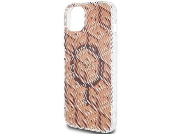 Guess IML GCube MagSafe case for iPhone 15 / 14 / 13 - brown