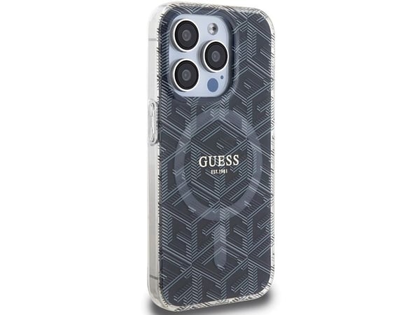 Etui Guess IML GCube MagSafe til iPhone 15 Pro Max - sortering