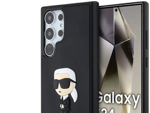 Karl Lagerfeld 3D gummifodral Ikonik för Samsung Galaxy S24 Ultra - svart