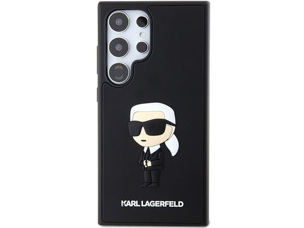 Karl Lagerfeld 3D gummifodral Ikonik för Samsung Galaxy S24 Ultra - svart