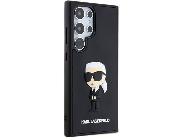 Karl Lagerfeld 3D gummifodral Ikonik för Samsung Galaxy S24 Ultra - svart