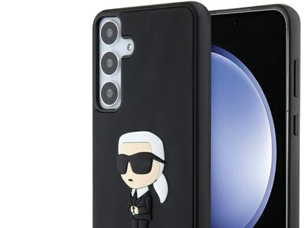 Karl Lagerfeld KLHCS24M3DRKINK S24+ S926 hårt skal 3D Rubber Ikonik svart