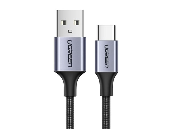 USB til USB-C-kabel QC3.0 UGREEN 0,5m med aluminiumsplugg (svart)