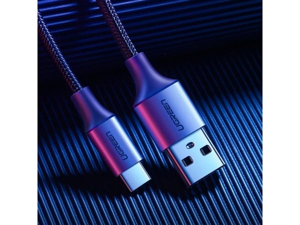 USB til USB-C-kabel QC3.0 UGREEN 0,5m med aluminiumsplugg (svart)
