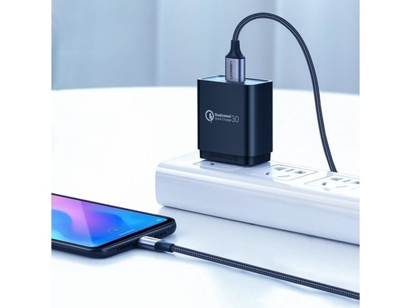 USB til USB-C-kabel QC3.0 UGREEN 0,5m med aluminiumsplugg (svart)