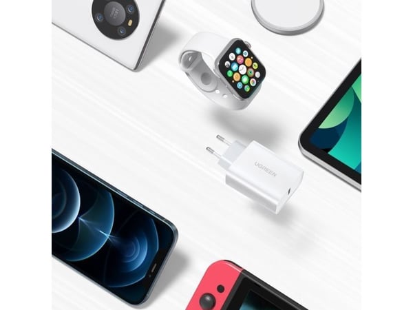 Ugreen - Strømadapter - 18 watt - PD 3.0, QC 4.0 (24 pin USB-C) - hvit - Europa