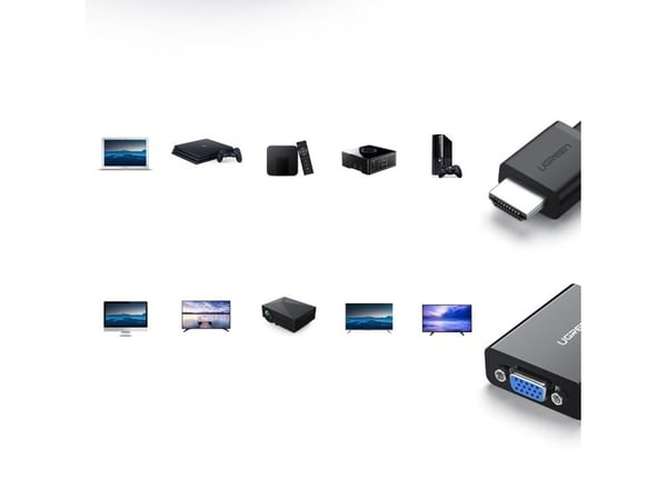 Ugreen - Videomuuntaja - HDMI - VGA