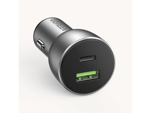 Ugreen CD213 - Bilstrømadapter - 36 watt - 3 A - QC 4.0, PD - 2 utgangskontakter (USB, USB-C)