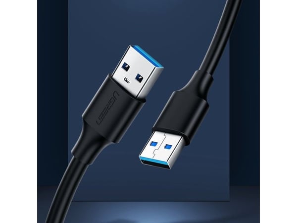 USB-kabel Ugreen USB-A til USB-A 1 m svart (UGR391BLK)