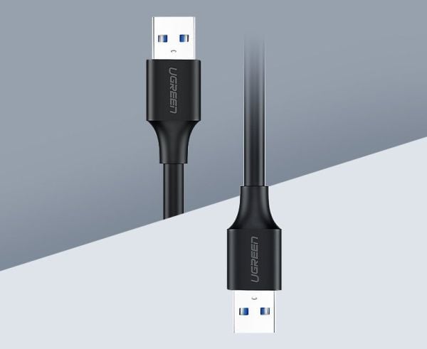 USB-kabel Ugreen USB-A til USB-A 1 m svart (UGR391BLK)