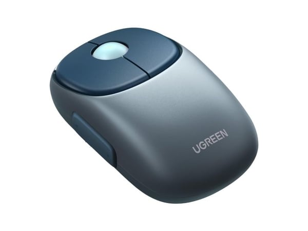 Ugreen Fun +, Ambidekstriøs, RF trådløs + Bluetooth, 4000 DPI, Blå