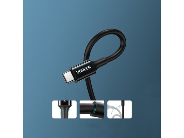 Ugreen US300 USB-C / USB-C 480Mb/s 5A 2m kabel - svart