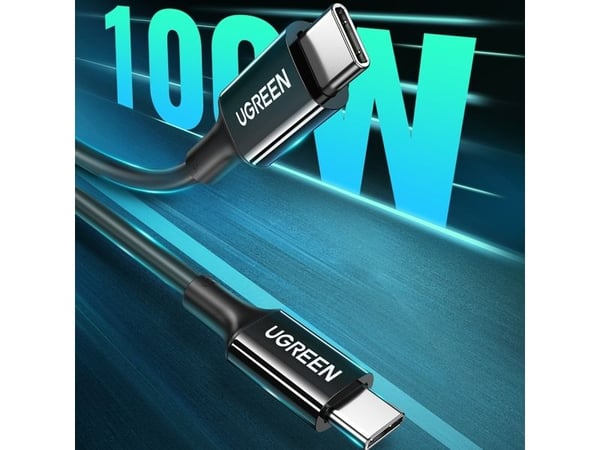Ugreen US300 USB-C / USB-C 480Mb/s 5A 2m kabel - svart