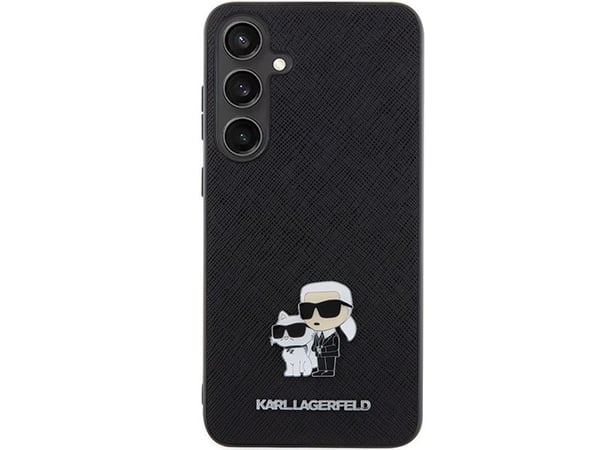 Karl Lagerfeld KLHCS24MPSAKCMPK S24+ hardt deksel svart/svart Saffiano Karl & Choupette metallpin