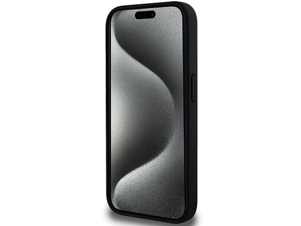 BMW perforerad tricolor line-skal till iPhone 15 Pro - svart