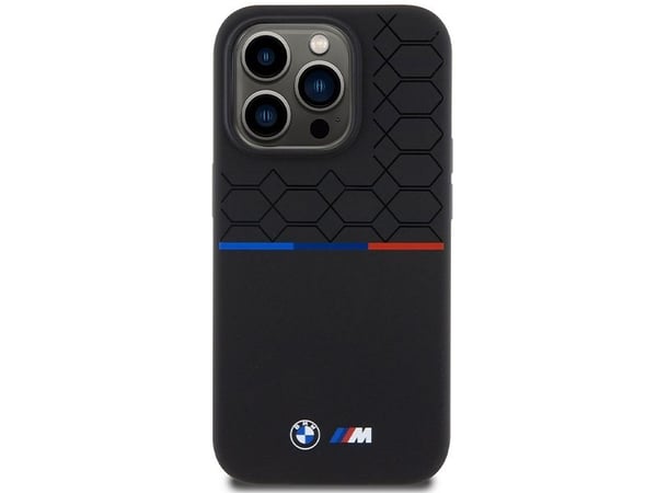 BMW M silikonmønster MagSafe-deksel til iPhone 15 Pro - svart