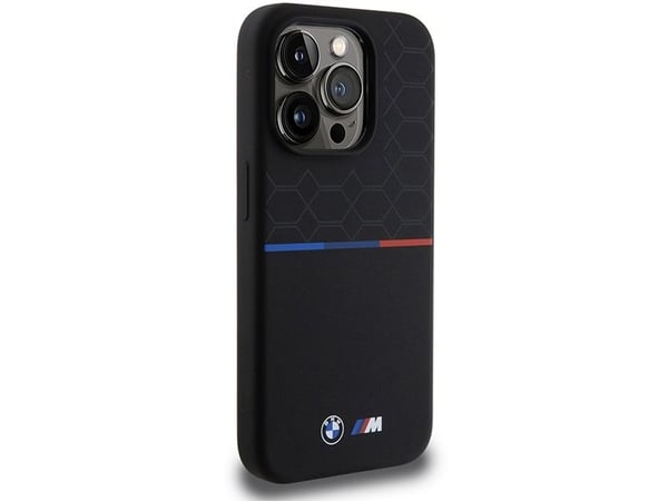 BMW M silikonmønster MagSafe-deksel til iPhone 15 Pro - svart