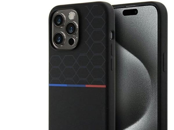 Hurtel BMW M silikonmønster MagSafe-deksel til iPhone 15 Pro Max - svart