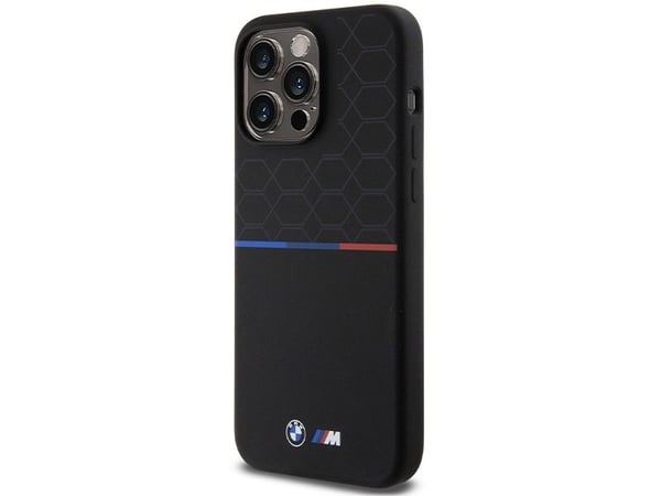 Hurtel BMW M silikonmønster MagSafe-deksel til iPhone 15 Pro Max - svart