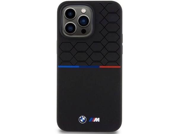Hurtel BMW M silikonmønster MagSafe-deksel til iPhone 15 Pro Max - svart