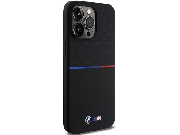 Hurtel BMW M silikonmønster MagSafe-deksel til iPhone 15 Pro Max - svart