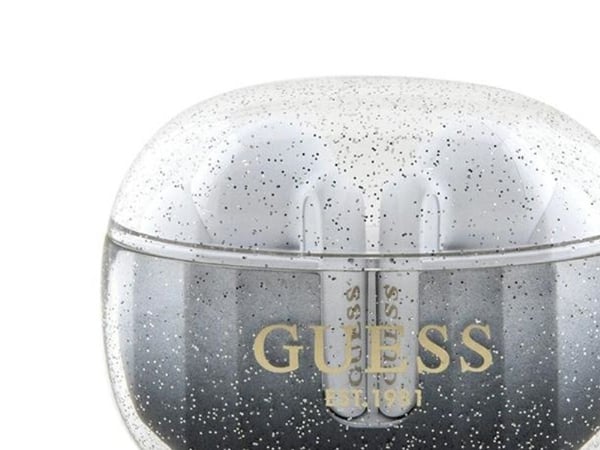 Guess Bluetooth headphones GUTWSHDGKEEK TWS + docking station black/black Glitter Gradient