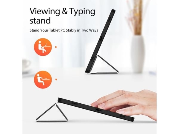 Dux Ducis nettbrettetui Domo med klaff og smart sleep til Samsung Galaxy Tab S9, svart