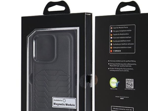 Hurtel Audi syntetläderfodral med MagSafe för iPhone 13 Pro/13 - svart