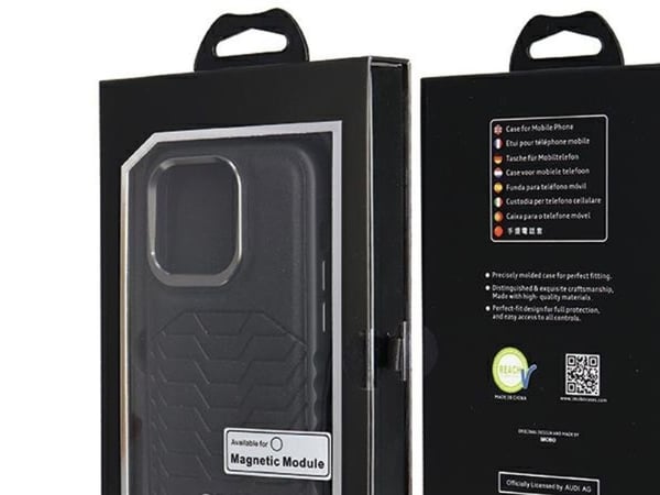 Audi Synthetic Leather MagSafe iPhone 14 Pro 6.1" black/black hardcase AU-TPUPCMIP14P-GT/D3-BK
