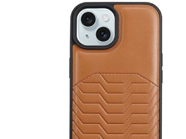 Audi Synthetic Leather MagSafe iPhone 15 Plus / 14 Plus 6.7" brown/brown hardcase AU-TPUPCMIP15M-GT/D3-BN