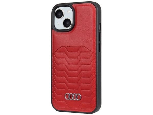 Audi syntetisk skinn-deksel med MagSafe for iPhone 15 Plus / 14 Plus - rød