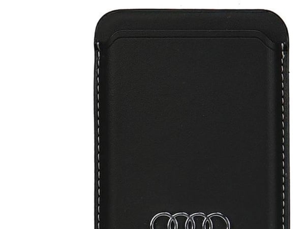 Audi lommebok i syntetisk lær med kortfack MagSafe svart AU-MSCH-Q3/D1-BK