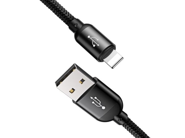 Baseus CAMLT-ASY01, 0,3 m, USB A, USB C/Micro USB A/Lightning, Musta