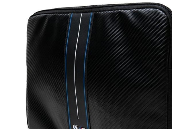 BMW Carbon & Blue Stripe laptopfodral för 16" - svart