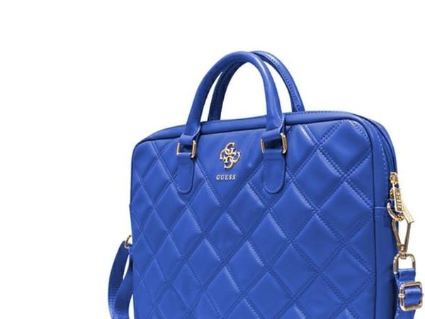 Guess Quilted 4G PC-veske - nettbrett-/bærepung til 15" / 16" (blå)