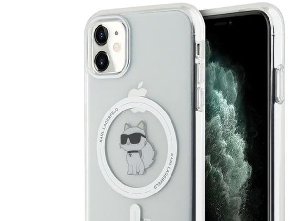 Karl Lagerfeld IML Choupette MagSafe-skal för iPhone 11 / Xr - transparent