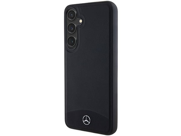 Mercedes Leather strukturerat & slätt MagSafe-skal för Samsung Galaxy S24+ - svart