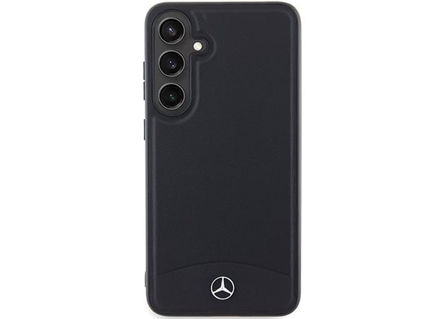 Mercedes Leather strukturerat & slätt MagSafe-skal för Samsung Galaxy S24+ - svart