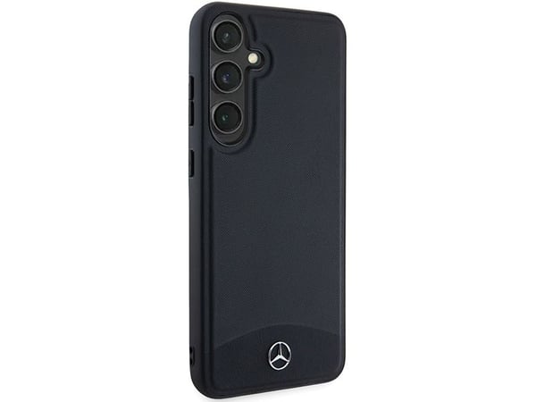 Mercedes Leather strukturerat & slätt MagSafe-skal för Samsung Galaxy S24+ - svart