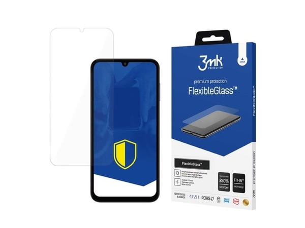 3MK FlexibleGlass, Samsung, Galaxy M15 5G, Antibakteriell, Slagbestandig, Ripebestandig, Knusesikker, Gjennomsiktig, 1 stykker