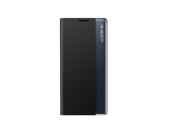 Ny Sleep View-deksel med klaff og stativ for Samsung Galaxy A35 - svart